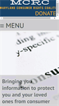 Mobile Screenshot of marylandconsumers.org